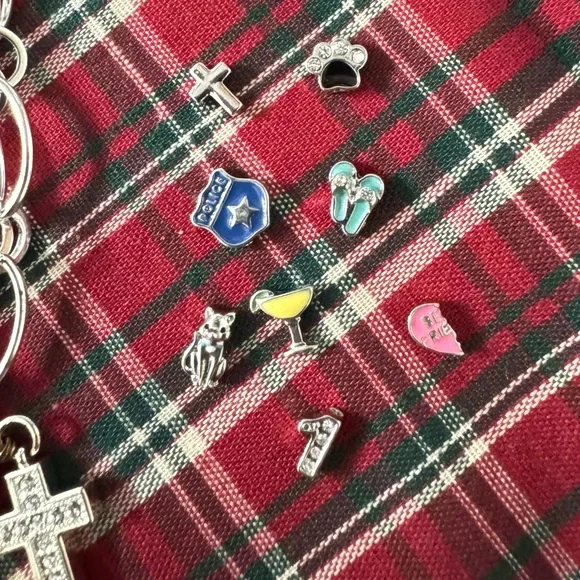 Origami Owl Silver Locket Necklace with Charms - Picture 4 of 4